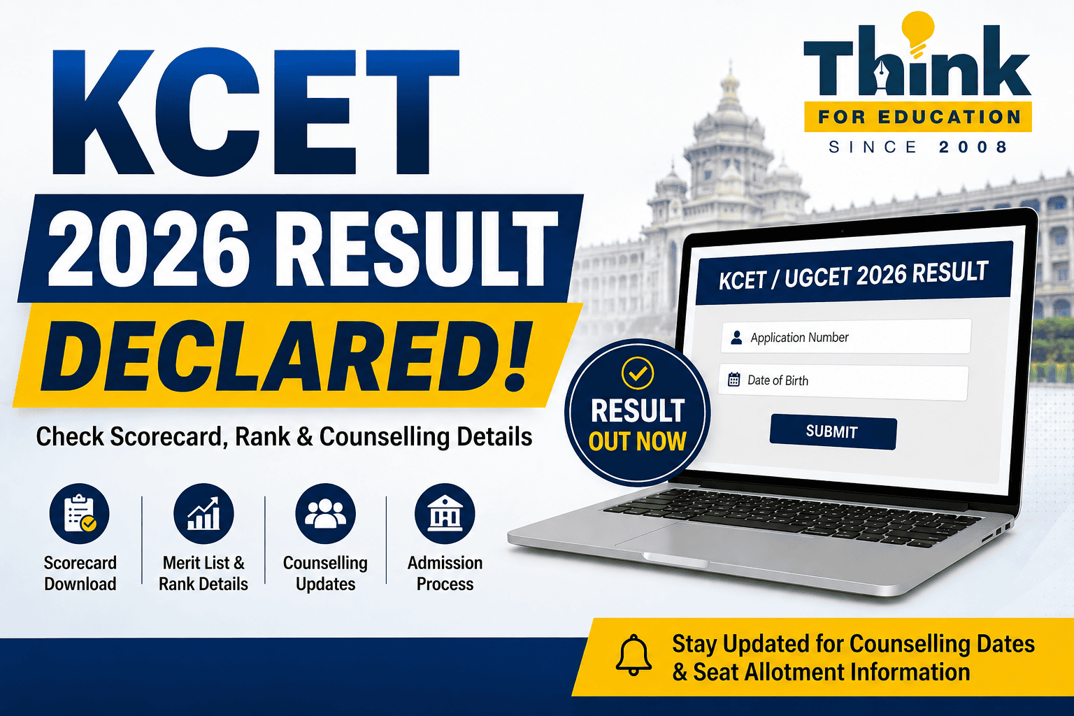 KCET 2026 Result Released | Scorecard & Counselling Updates